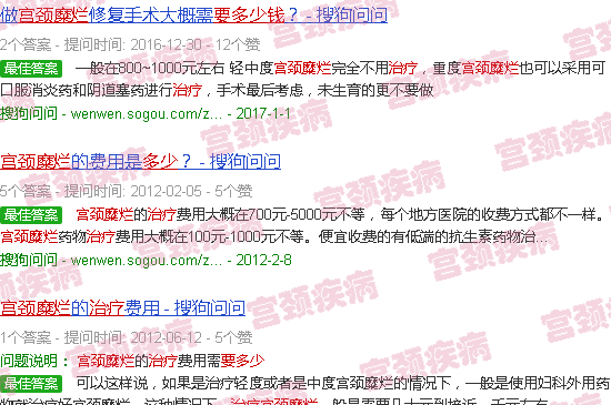 汕头治疗宫颈糜烂要多少钱